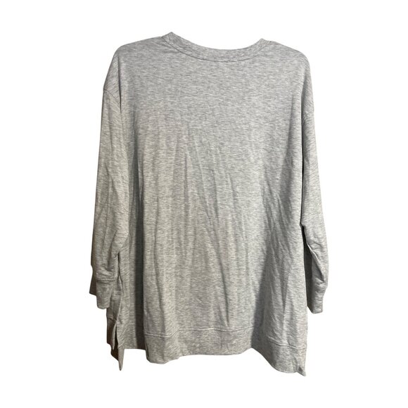 Jane Delancey Womens Gray Love Graphic Sweatshirt Size 2XL Vanentines Day - Picture 3 of 6